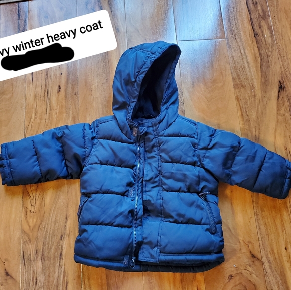 2t unisex old navy puffer blue winter coat heavy girls boys toddler 2T - Picture 4 of 4